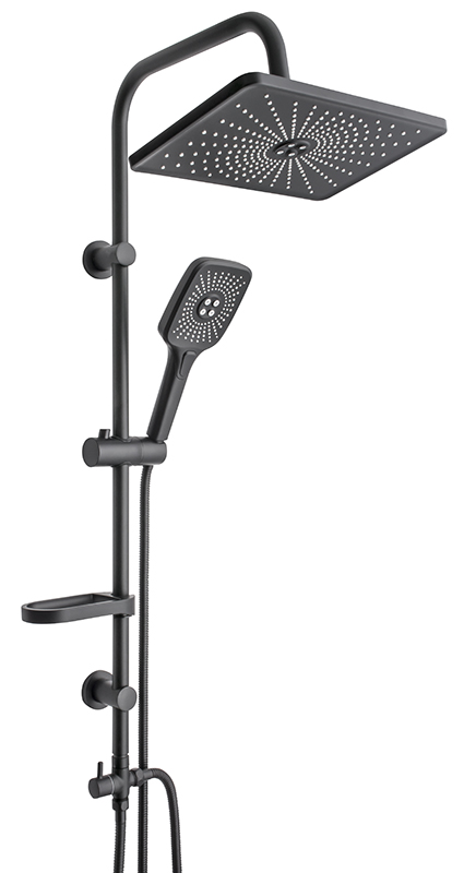 İtimat 400D.CB Delta Çift Başlı Duş Seti (Siyah)